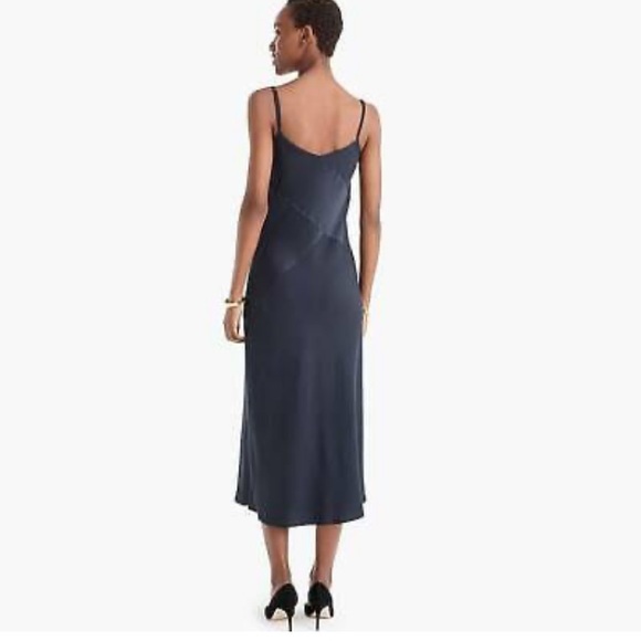 J. Crew Collection Navy Slip Dress NWOT - Picture 5 of 16